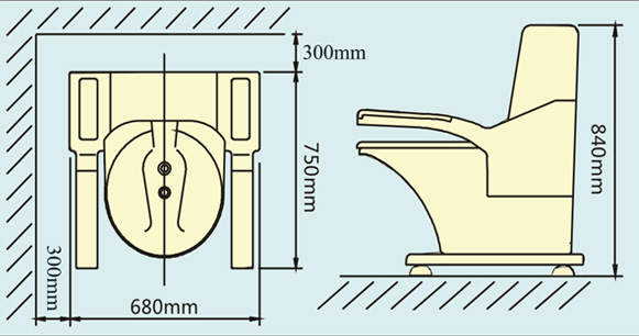 康兴激光坐浴机KX2000A尺寸图-康兴官网 康兴激光坐浴机KX2000A尺寸图-康兴官网