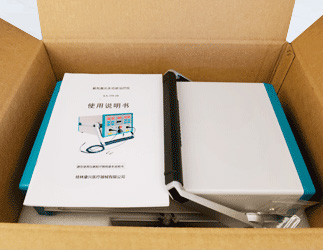 氦氖激光多功能治疗仪KX-350-2B外包装打开实物图-康兴官网