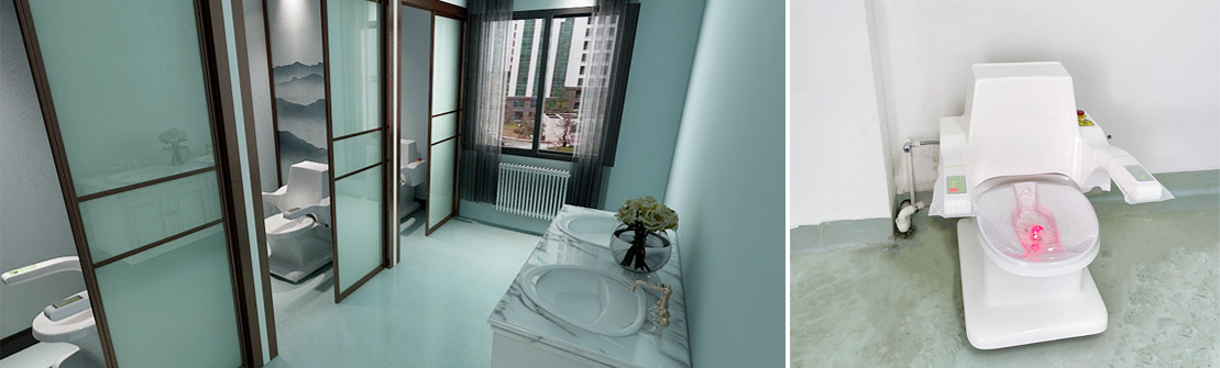 传统的坐浴方式存在种种不便与局限，一体化全自动坐浴系统简化并完成了从清洗病变部位、药物坐浴到激光照射治疗等流程的临床医疗工作，并具备智能循环加热、自动进水、自动排水等功能以确保高效运行。