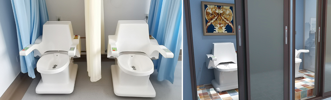 运用激光的生物刺激作用，结合热水坐浴、气泡按摩、热风风干，配合医院的药物坐浴共同作用于人体病变组织和经络穴位，从而达到促进盆底血液循环和代谢、加速创口愈合、消炎镇痛的目的。