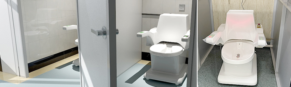 坐浴治疗完成后自动热风风干，并保持适宜的患处湿度，有利于患处组织生长，同时解决自行擦拭创口的不便，也方便后续的换药工作。此外，多次升级，增加热风烘干保护系统和电子温度控温装置，只为了更完美的烘干体验。