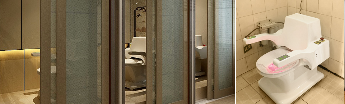 考虑到激光坐浴机在使用过程中会接触到大量的消毒水和消毒气体，这些液体和气体对产品的腐蚀性极强，为了增加产品的可靠性，延长产品的使用寿命，坐浴机的金属结构件都采用316L级别不锈钢制造。