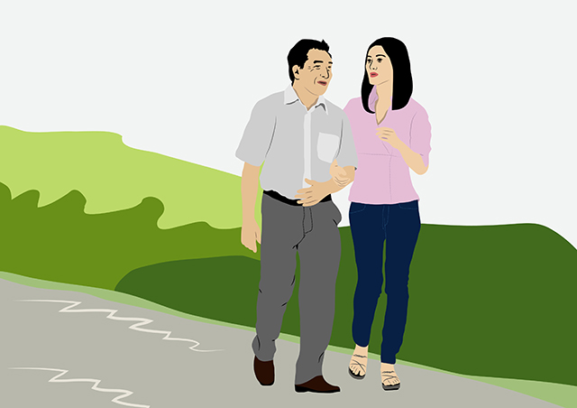 父女 散步 老年人-康兴医疗器械官网 父女 散步 老年人-康兴医疗器械官网